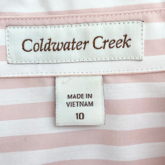 Goldwater Creek Womens 100% Cotton Shirts No-iron Long Sleeve Sz 10 - Picture 8 of 10